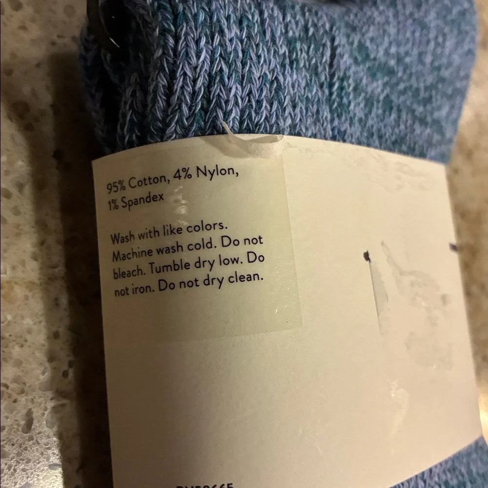 NWT Nordstrom Heathered Blue Boot Socks Size 6-12.5